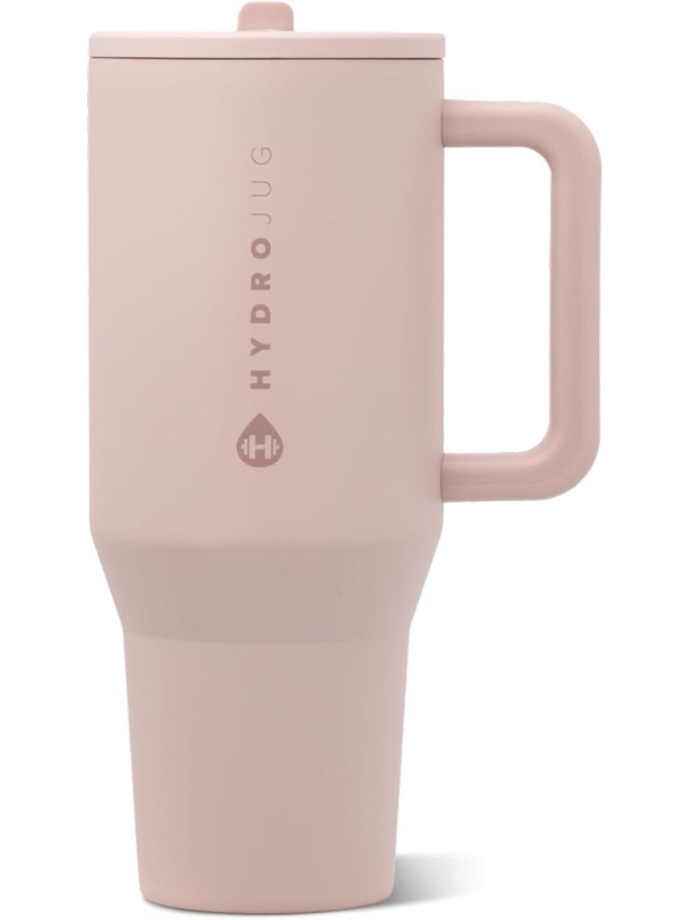 40oz Insulated Tumbler with Handle & Straw - Travel Mug in Dusty Rose Color